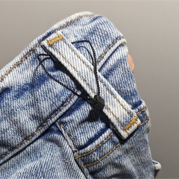 Aritzia Sky Blue Distressed Straight Jeans - Picture 11 of 14